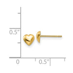 Load image into Gallery viewer, 14K Yellow Gold Heart Post Earrings
