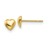 Load image into Gallery viewer, 14K Yellow Gold Heart Post Earrings
