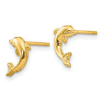 Load image into Gallery viewer, 14K Yellow Gold Dolphin Post Earrings
