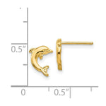 Load image into Gallery viewer, 14K Yellow Gold Dolphin Post Earrings
