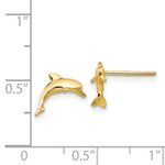 Load image into Gallery viewer, 14K Yellow Gold Dolphin Post Earrings
