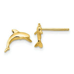 Load image into Gallery viewer, 14K Yellow Gold Dolphin Post Earrings
