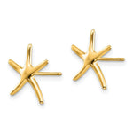 Load image into Gallery viewer, 14K Yellow Gold StarFish Post Earrings 14mm length
