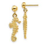 Load image into Gallery viewer, 14K Yellow Gold Sea Horse Dangle Earrings
