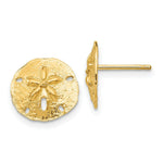 Load image into Gallery viewer, 14K Yellow Gold Sand Dollar Post Earrings
