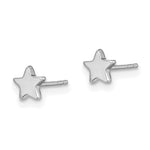 Load image into Gallery viewer, 14k White Gold Polished Star Post Earrings
