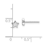 Load image into Gallery viewer, 14k White Gold Polished Star Post Earrings
