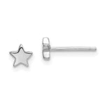 Load image into Gallery viewer, 14k White Gold Polished Star Post Earrings
