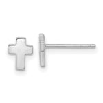 Load image into Gallery viewer, 14k White Gold Polished Cross Post Earrings
