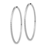 Load image into Gallery viewer, 14k White Gold Diamond-cut Square Tube Endless Hoop Earrings
