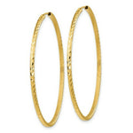 Load image into Gallery viewer, 14K Yellow Gold Diamond-cut Square Tube Endless Hoop Earrings
