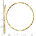 Load image into Gallery viewer, 14K Yellow Gold Diamond-cut Square Tube Endless Hoop Earrings
