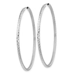Load image into Gallery viewer, 14k White Gold Diamond-cut Square Tube Endless Hoop Earrings

