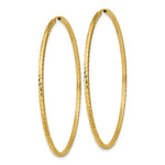 Load image into Gallery viewer, 14K Yellow Gold Diamond-cut Square Tube Endless Hoop Earrings
