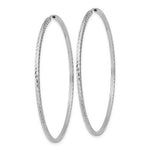 Load image into Gallery viewer, 14k White Gold Diamond-cut Square Tube Endless Hoop Earrings
