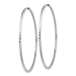 Load image into Gallery viewer, 14k White Gold Diamond-cut Square Tube Endless Hoop Earrings
