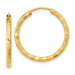 Load image into Gallery viewer, 14k Gold Polished Faceted 2.5mm Hoop Earrings

