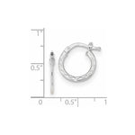 Load image into Gallery viewer, 14k White Gold Diamond-cut and Polished Hoop Earrings

