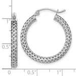Load image into Gallery viewer, 14k White Gold Mesh Hoop Earrings
