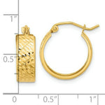 Load image into Gallery viewer, 14K Yellow Gold Diamond-cut Hoop Earrings
