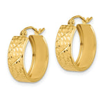 Load image into Gallery viewer, 14K Yellow Gold Diamond-cut Hoop Earrings
