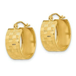 Load image into Gallery viewer, 14K Yellow Gold Diamond-cut Hoop Earrings
