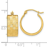 Load image into Gallery viewer, 14K Yellow Gold Diamond-cut Hoop Earrings
