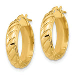 Load image into Gallery viewer, 14K Yellow Gold Polished Fancy Hoops
