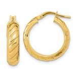 Load image into Gallery viewer, 14K Yellow Gold Polished Fancy Hoops
