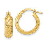Load image into Gallery viewer, 14K Yellow Gold Polished Fancy Hoops
