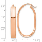 Load image into Gallery viewer, 14k Rose Gold Oval Hoop Earrings
