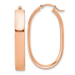 Load image into Gallery viewer, 14k Rose Gold Oval Hoop Earrings
