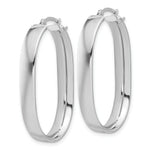 Load image into Gallery viewer, 14k White Gold Oval Hoop Earrings
