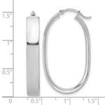 Load image into Gallery viewer, 14k White Gold Oval Hoop Earrings
