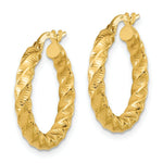 Load image into Gallery viewer, 14K Yellow Gold Polished 3mm Twisted Hoop Earrings
