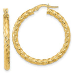 Load image into Gallery viewer, 14k Yellow Gold Polished 3mm Twisted Hoop Earrings
