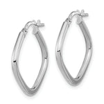 Load image into Gallery viewer, 14k White Gold Polished Square Hoops
