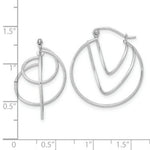 Load image into Gallery viewer, 14k White Gold Polished Twisted Circles Hoop Earrings
