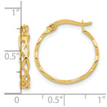 Load image into Gallery viewer, 14k Yellow Gold Polished Intertwined Filigree Hoop Earrings
