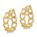 Load image into Gallery viewer, 14K Yellow Gold Polished Cable Link Circle Hoop Earrings
