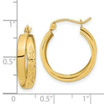 Load image into Gallery viewer, 14K Yellow Gold Polished &amp; Diamond-cut Twist Hoop Earrings
