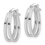 Load image into Gallery viewer, 14k White Gold Polished Double Hoops
