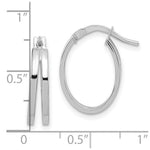 Load image into Gallery viewer, 14k White Gold Polished Double Hoops
