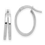 Load image into Gallery viewer, 14k White Gold Polished Double Hoops
