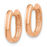 Load image into Gallery viewer, 14K Rose Gold Oval Hinged Hoop Earrings  7mm length
