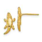 Load image into Gallery viewer, 14K Yellow Gold Diamond-cut Alligator Earrings
