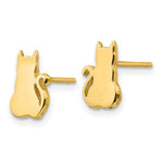 Load image into Gallery viewer, 14K Yellow Gold Cat Earrings
