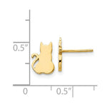 Load image into Gallery viewer, 14K Yellow Gold Cat Earrings

