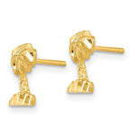 Load image into Gallery viewer, 14K Yellow Gold Diamond-cut Palm Tree Earrings
