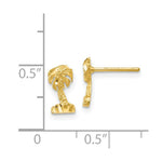 Load image into Gallery viewer, 14K Yellow Gold Diamond-cut Palm Tree Earrings
